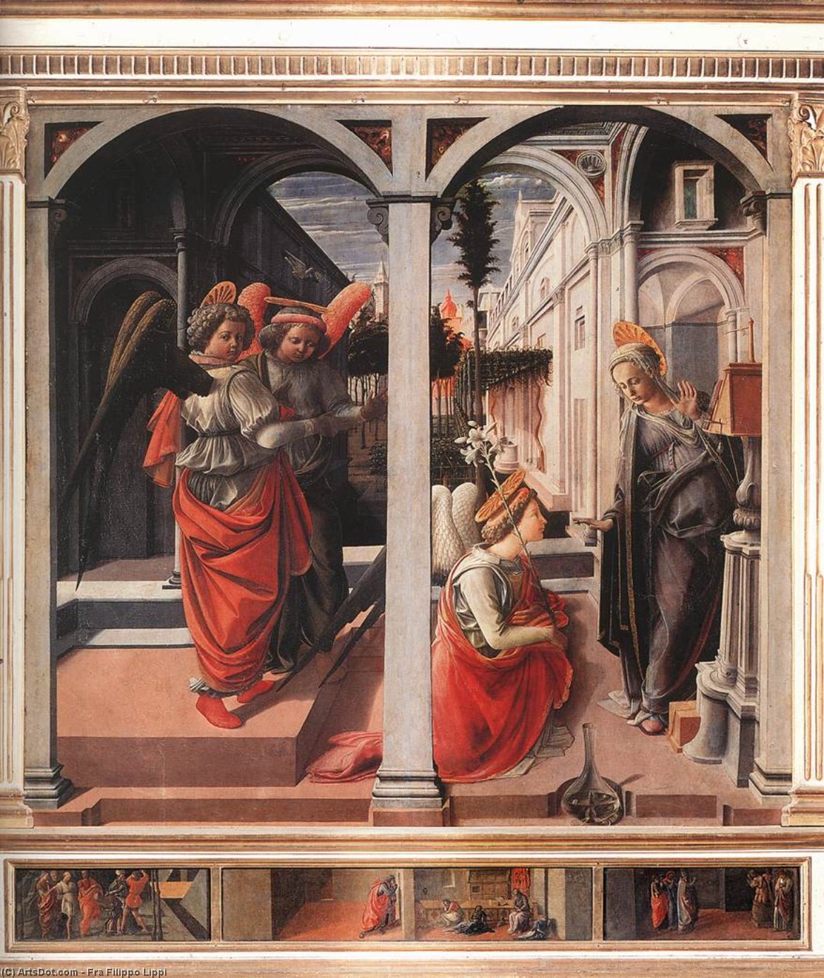 WikiOO.org - Encyclopedia of Fine Arts - Maalaus, taideteos Fra Filippo Lippi - Annunciation