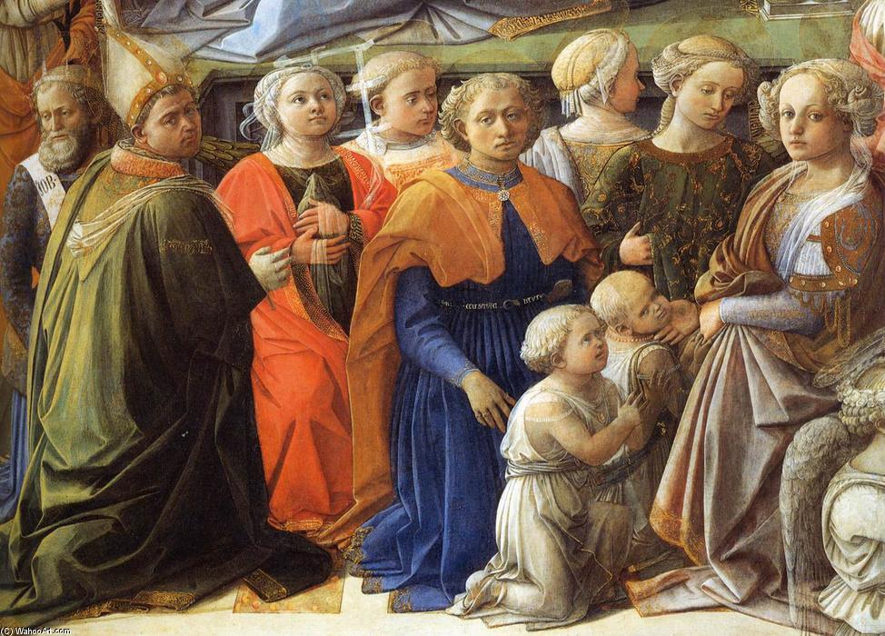 Wikioo.org - Bách khoa toàn thư về mỹ thuật - Vẽ tranh, Tác phẩm nghệ thuật Fra Filippo Lippi - Coronation of the Virgin (detail)