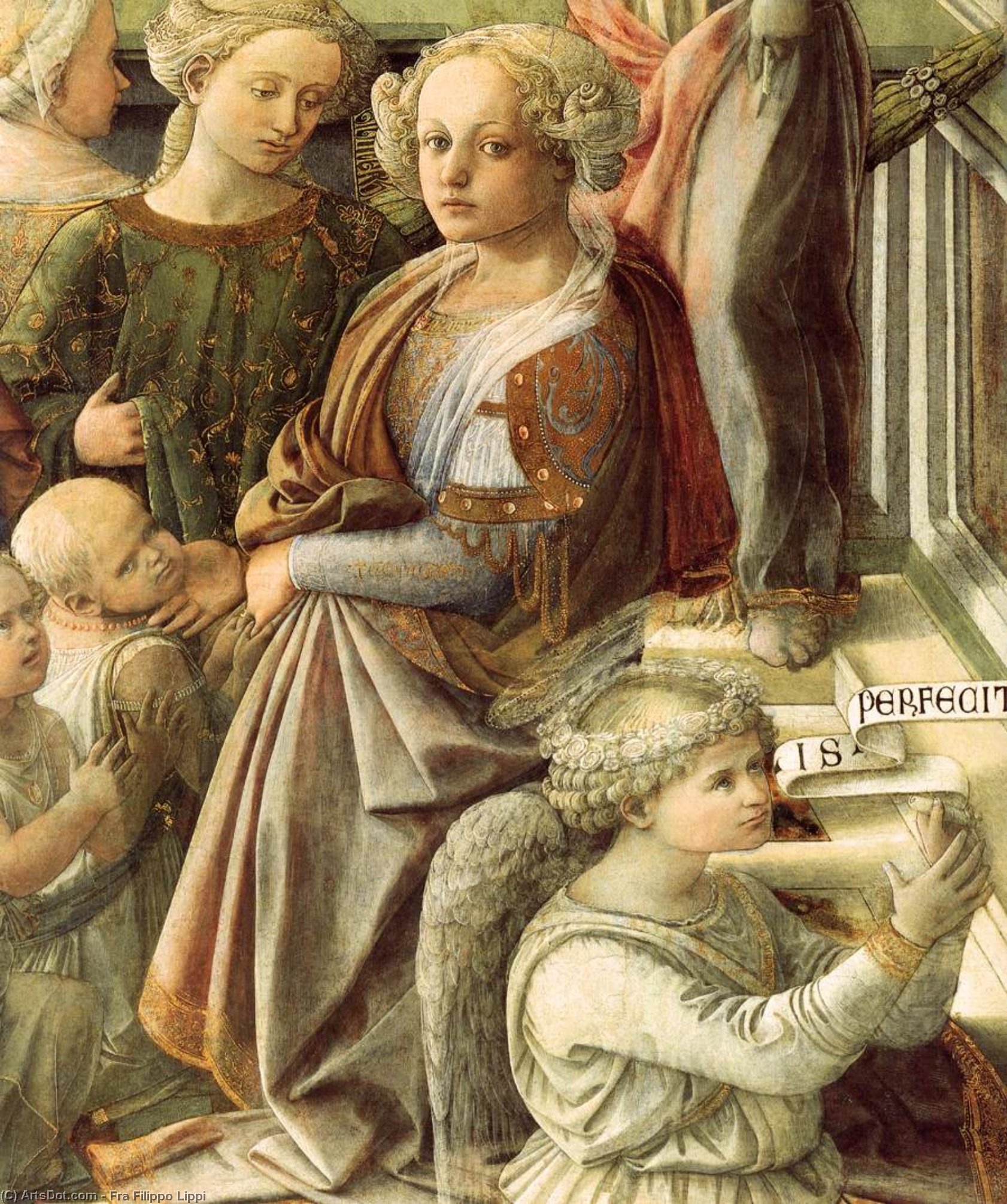 WikiOO.org - אנציקלופדיה לאמנויות יפות - ציור, יצירות אמנות Fra Filippo Lippi - Coronation of the Virgin (detail)
