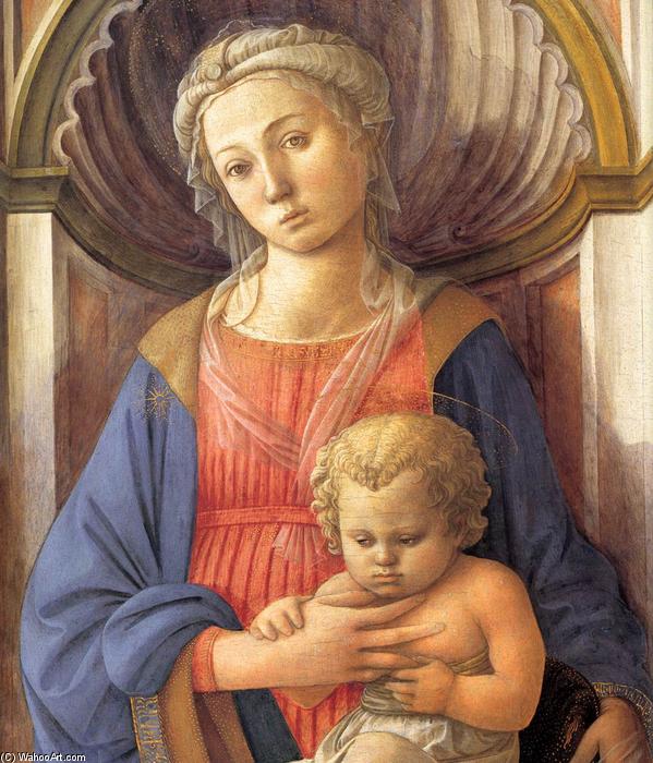 Wikioo.org - The Encyclopedia of Fine Arts - Painting, Artwork by Fra Filippo Lippi - Madonna and Child (detail)