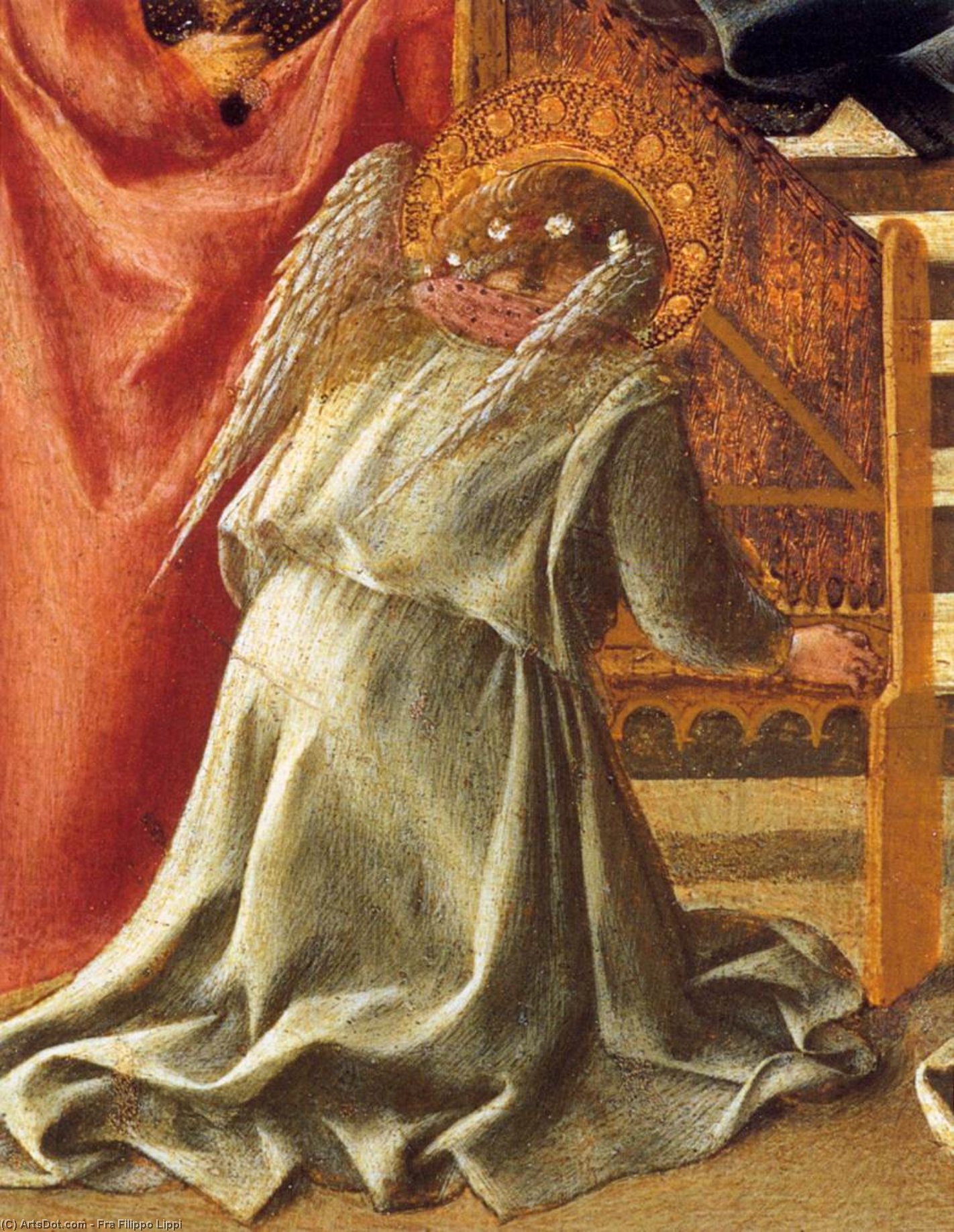 WikiOO.org - Енциклопедия за изящни изкуства - Живопис, Произведения на изкуството Fra Filippo Lippi - Madonna and Child Enthroned with Saints (detail)