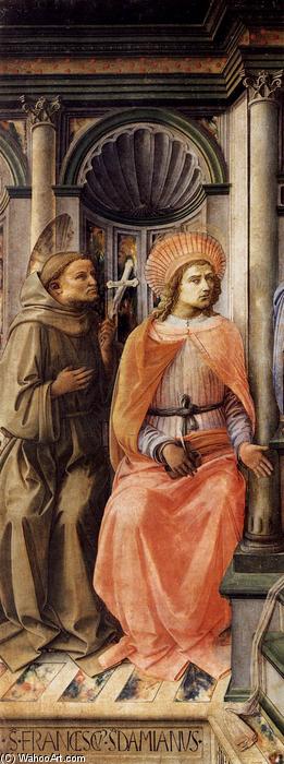 Wikioo.org – L'Enciclopedia delle Belle Arti - Pittura, Opere di Fra Filippo Lippi - madonna `enthroned` con santi particolare