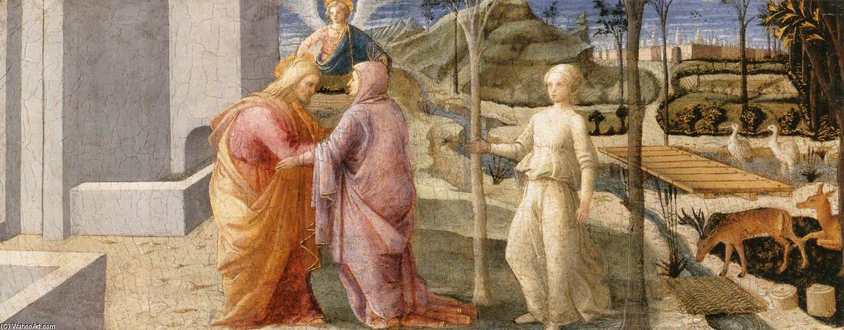 Wikioo.org - The Encyclopedia of Fine Arts - Painting, Artwork by Fra Filippo Lippi - Meeting of Joachim and Anne at the Golden Gate