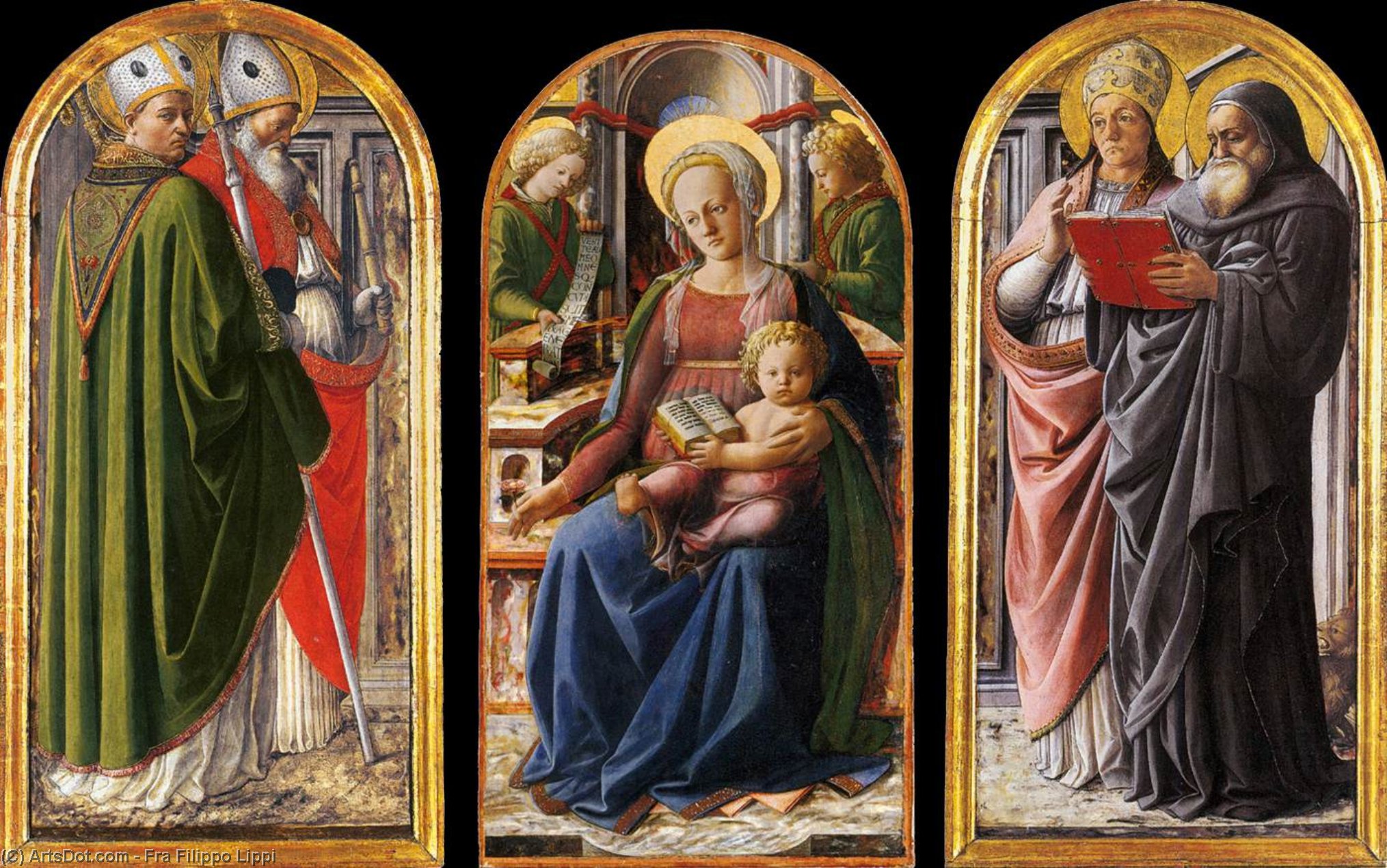 Wikioo.org - The Encyclopedia of Fine Arts - Painting, Artwork by Fra Filippo Lippi - Triptych