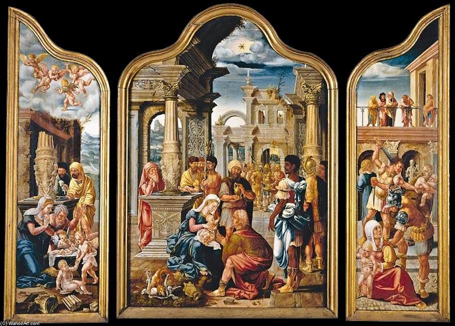 Wikioo.org – L'Enciclopedia delle Belle Arti - Pittura, Opere di Lambert Lombard - trittico