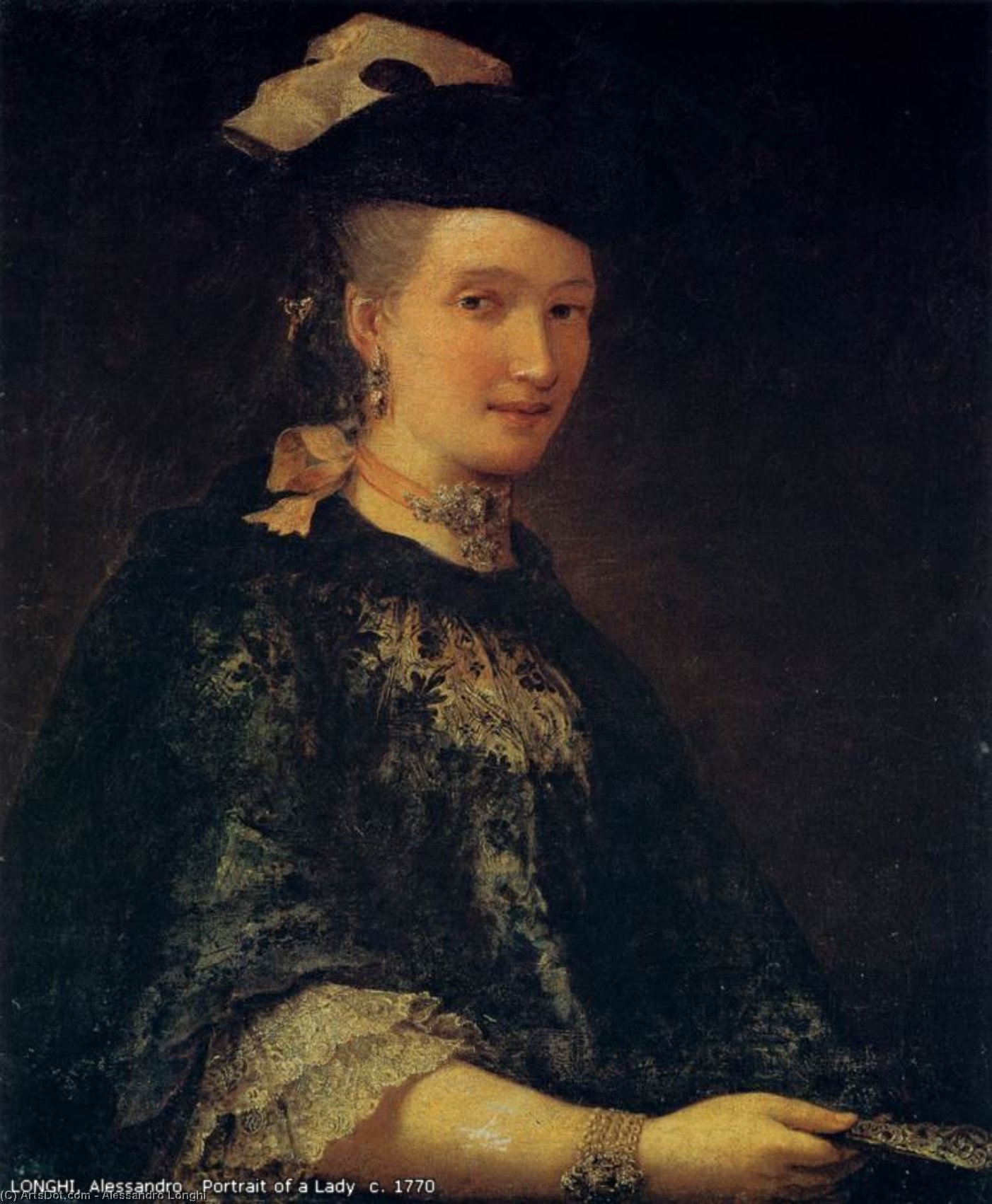 WikiOO.org - Enciklopedija dailės - Tapyba, meno kuriniai Alessandro Longhi - Portrait of a Lady