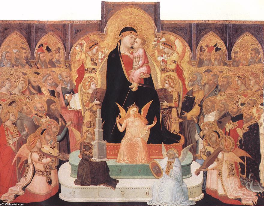 Wikioo.org - สารานุกรมวิจิตรศิลป์ - จิตรกรรม Ambrogio Lorenzetti - Madonna with Angels and Saints (Maestà)