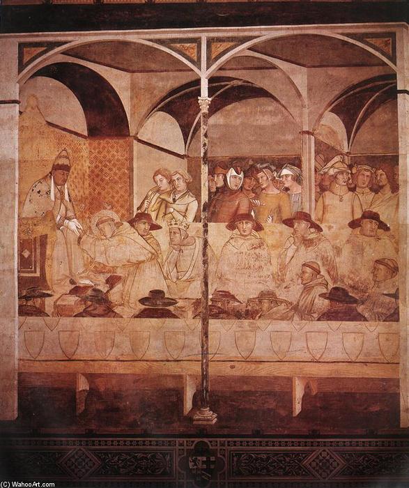 Wikioo.org - The Encyclopedia of Fine Arts - Painting, Artwork by Ambrogio Lorenzetti - The Oath of St Louis of Toulouse