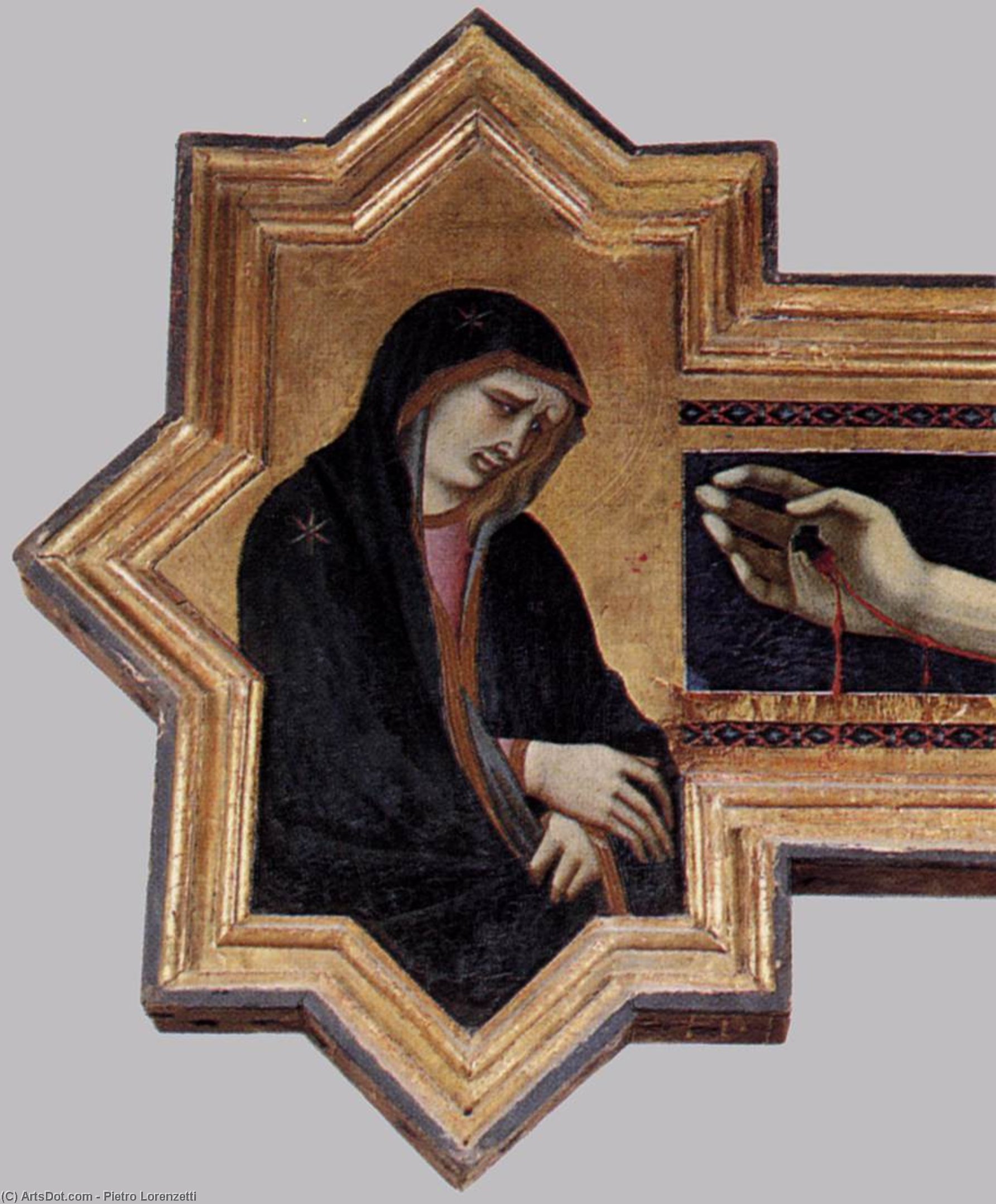 Wikioo.org – L'Encyclopédie des Beaux Arts - Peinture, Oeuvre de Pietro Lorenzetti - Crucifix ( détail )