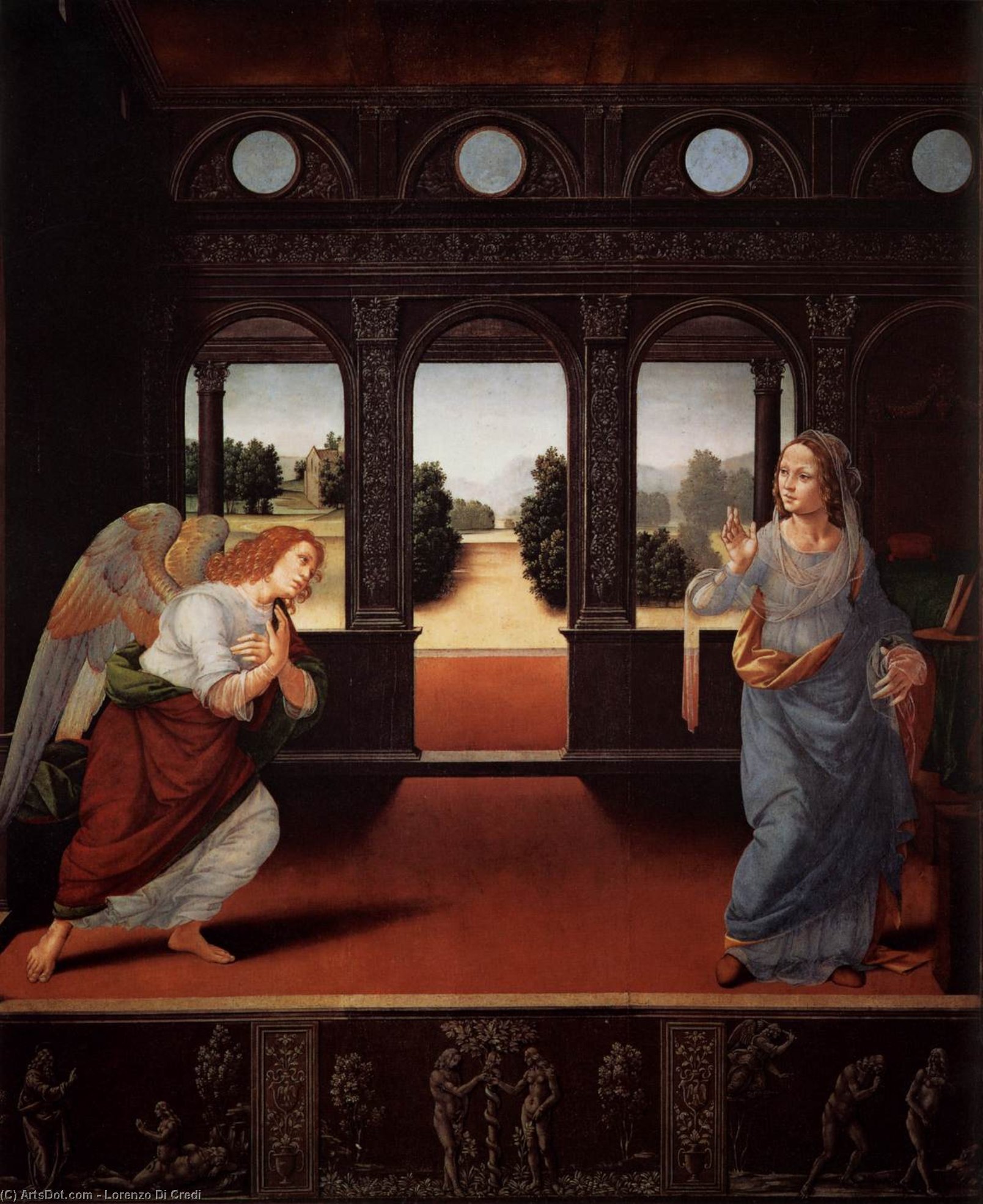 Wikioo.org - The Encyclopedia of Fine Arts - Painting, Artwork by Lorenzo Di Credi - Annunciation