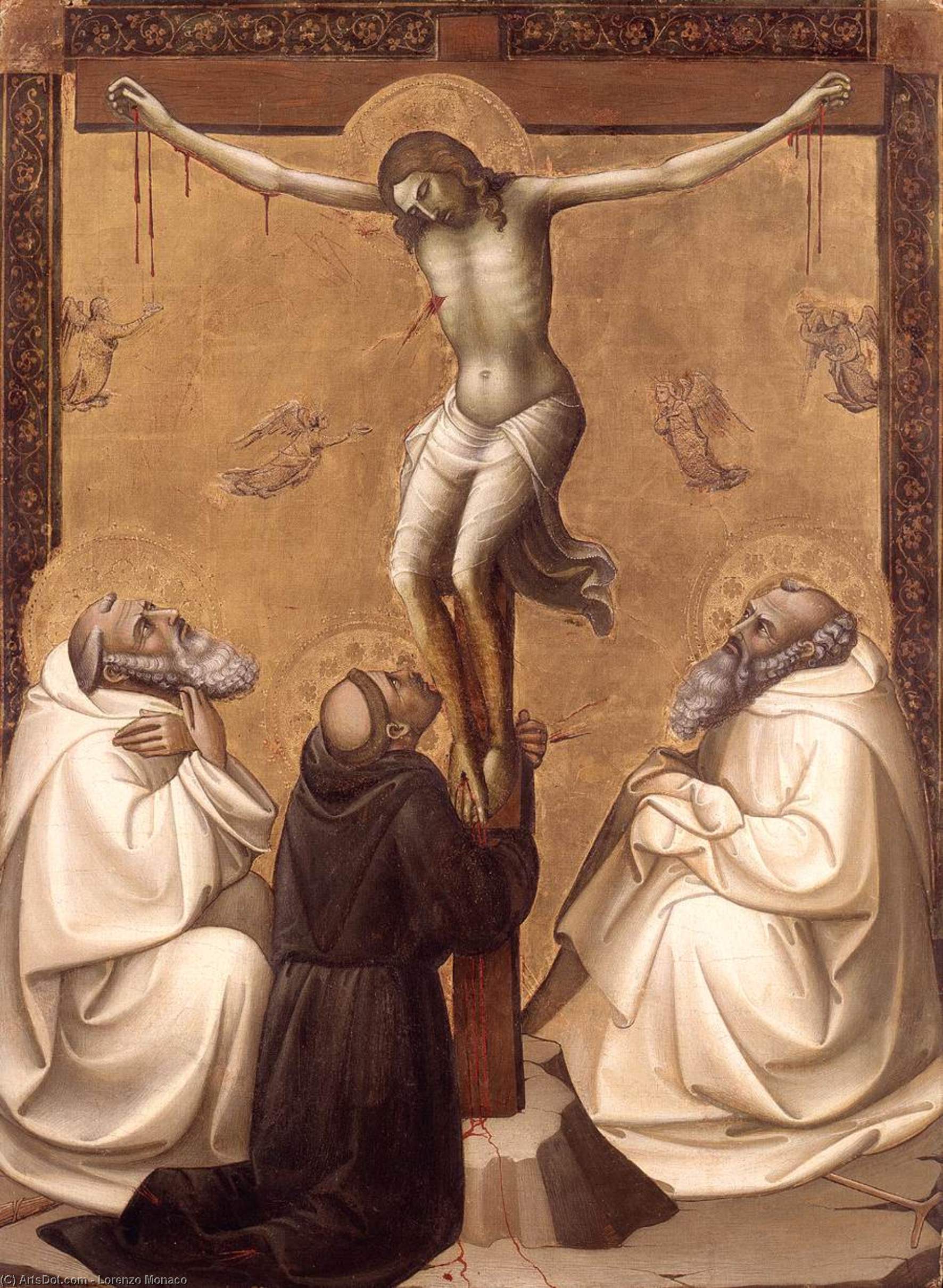 Wikioo.org – La Enciclopedia de las Bellas Artes - Pintura, Obras de arte de Lorenzo Monaco - cristo en el cruz