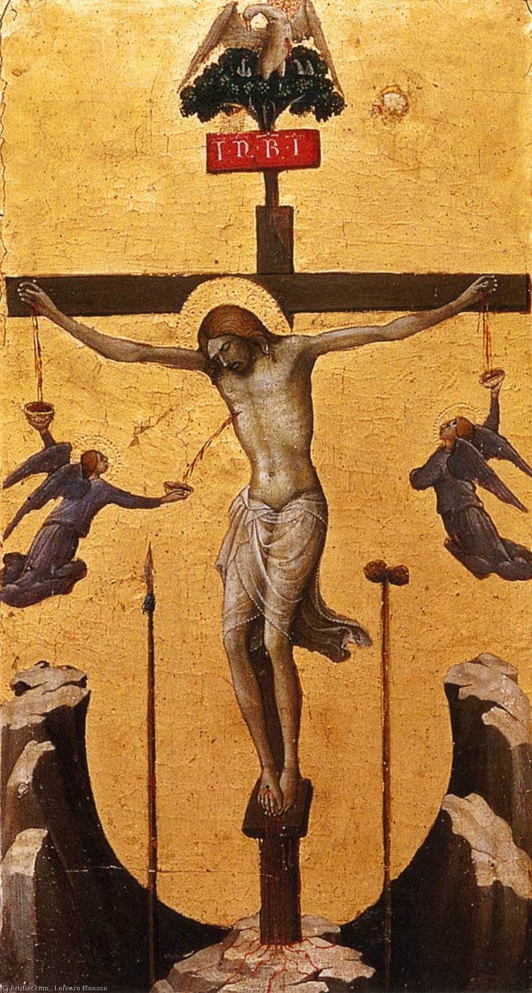 WikiOO.org - Enciklopedija dailės - Tapyba, meno kuriniai Lorenzo Monaco - Crucifixion