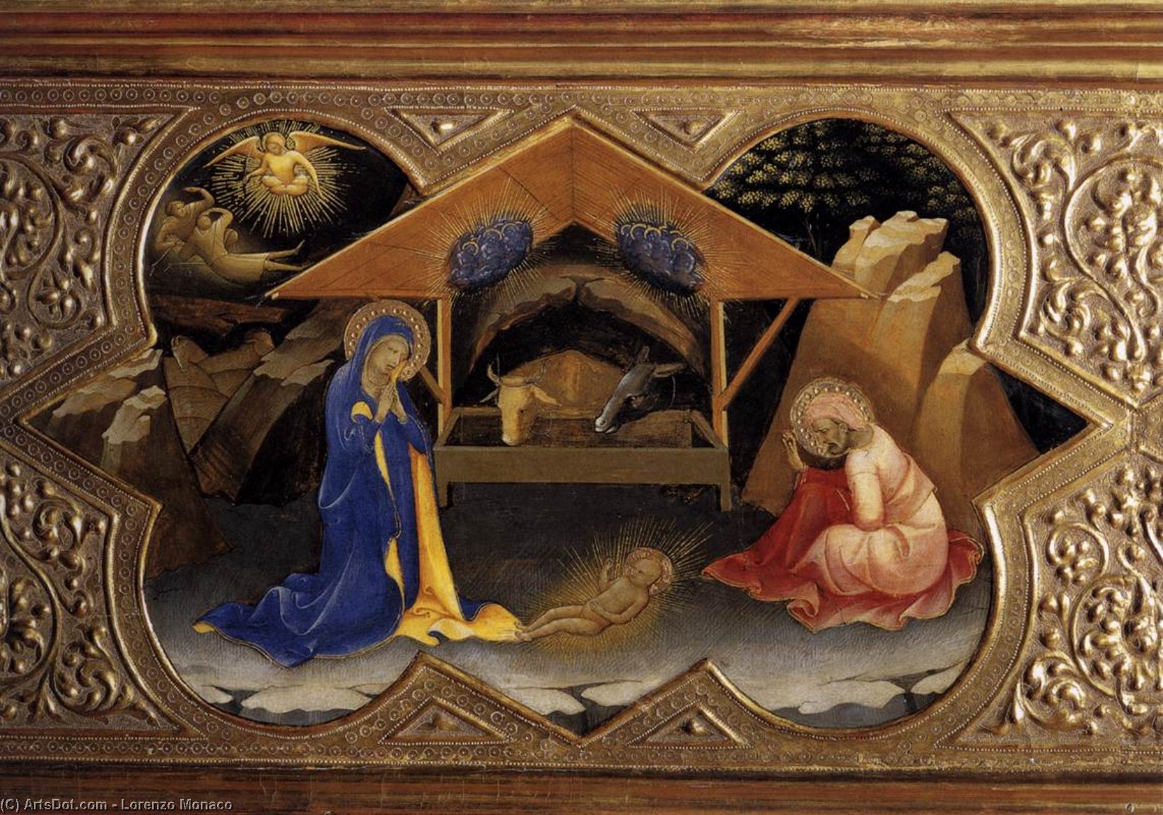 Wikioo.org - สารานุกรมวิจิตรศิลป์ - จิตรกรรม Lorenzo Monaco - Nativity