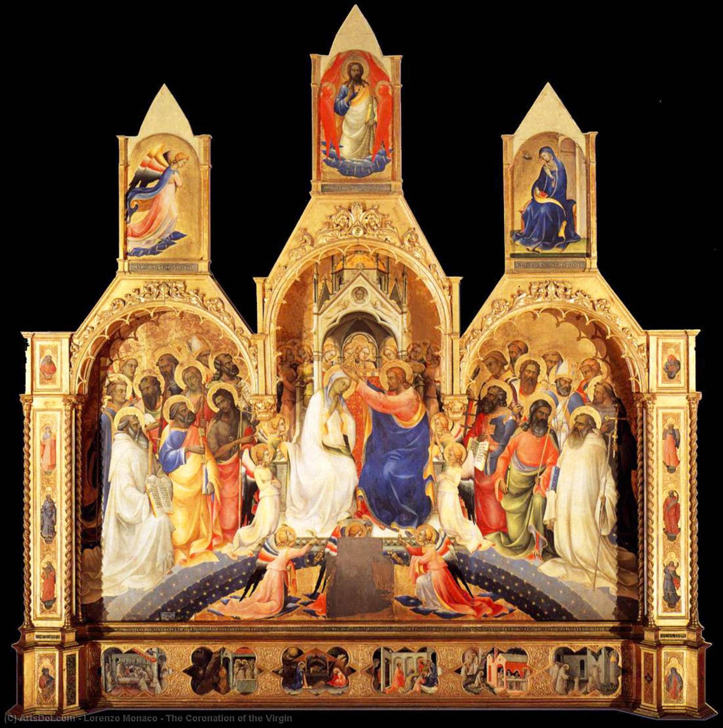 WikiOO.org - אנציקלופדיה לאמנויות יפות - ציור, יצירות אמנות Lorenzo Monaco - The Coronation of the Virgin