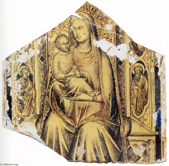 WikiOO.org - Encyclopedia of Fine Arts - Maleri, Artwork Lorenzo Monaco - Virgin and Child Enthroned with Sts John the Baptist and John the Evangelist