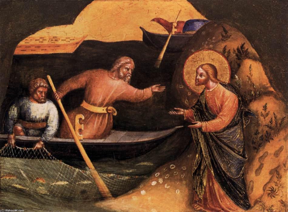 WikiOO.org - אנציקלופדיה לאמנויות יפות - ציור, יצירות אמנות Lorenzo Veneziano - Calling of the Apostles Peter and Andrew