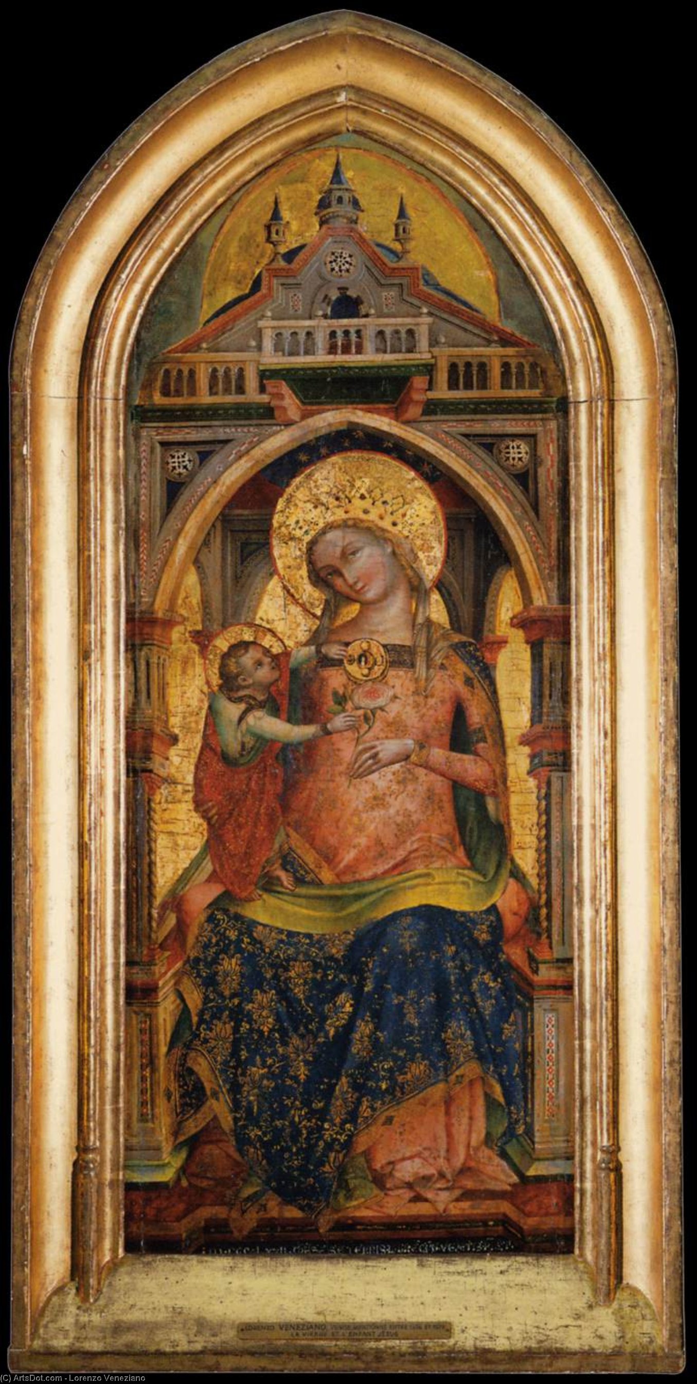 Wikioo.org - The Encyclopedia of Fine Arts - Painting, Artwork by Lorenzo Veneziano - Madonna and Child