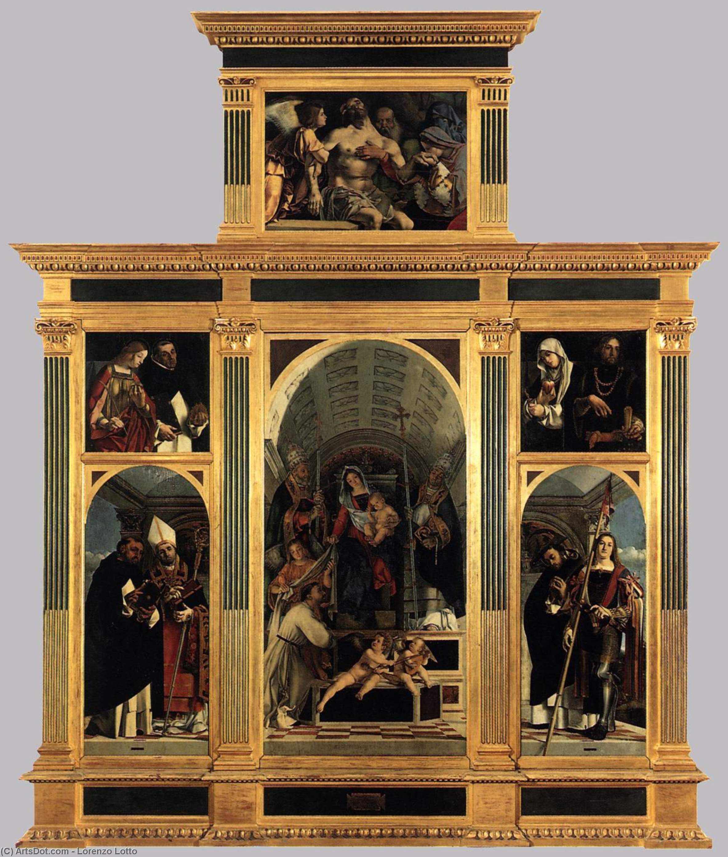 Wikioo.org – La Enciclopedia de las Bellas Artes - Pintura, Obras de arte de Lorenzo Lotto - Recanati Políptico