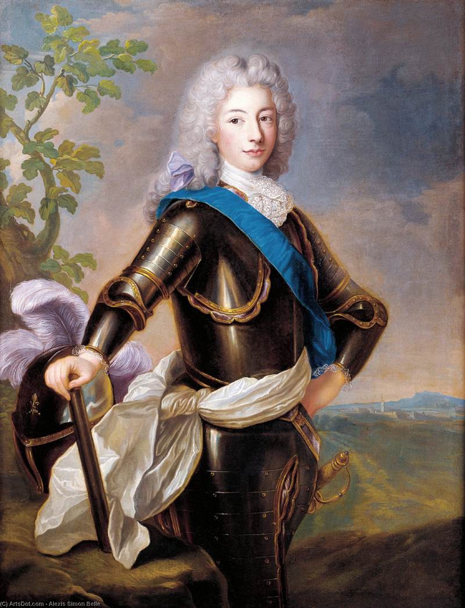 Wikioo.org - The Encyclopedia of Fine Arts - Painting, Artwork by Alexis Simon Belle - Portrait of Louis XV