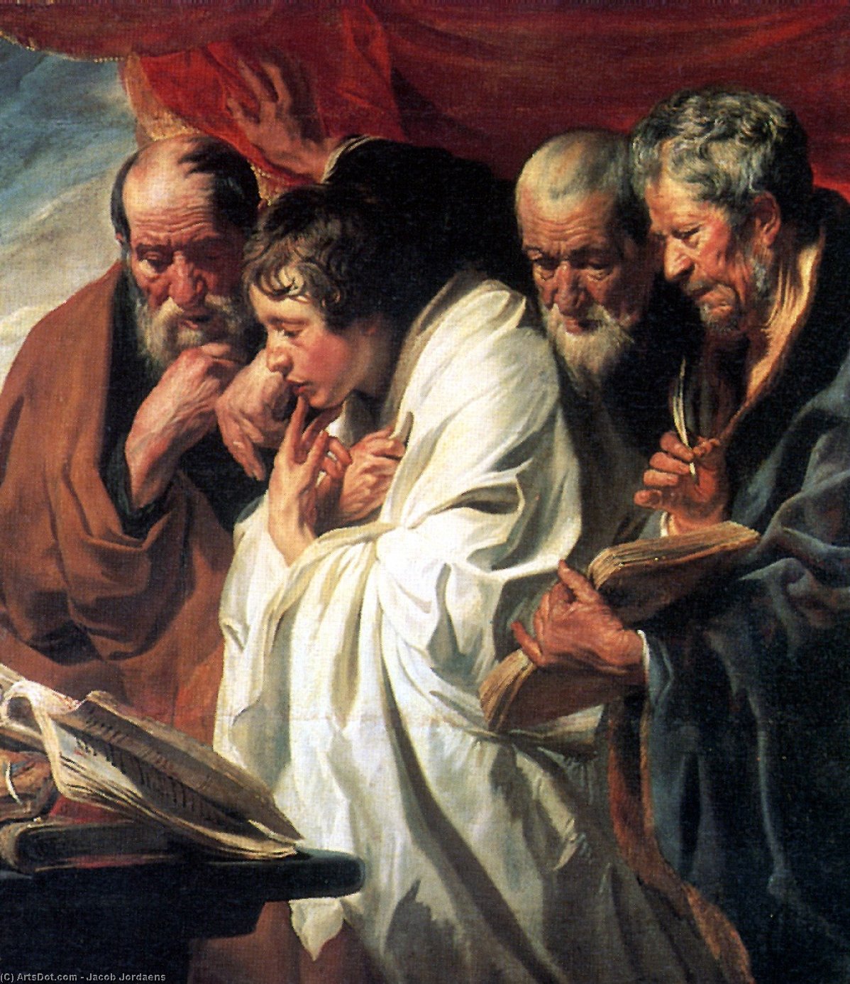 WikiOO.org - Encyclopedia of Fine Arts - Maleri, Artwork Jacob Jordaens - The Four Evangelists