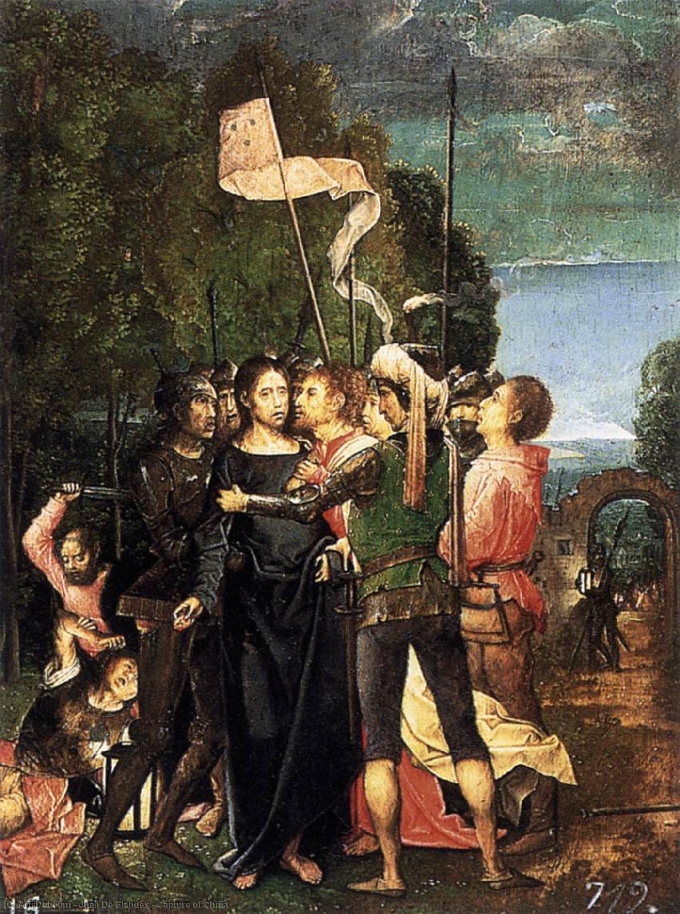 Wikioo.org – La Enciclopedia de las Bellas Artes - Pintura, Obras de arte de Juan De Flandes - asir todaclasede  Cristo