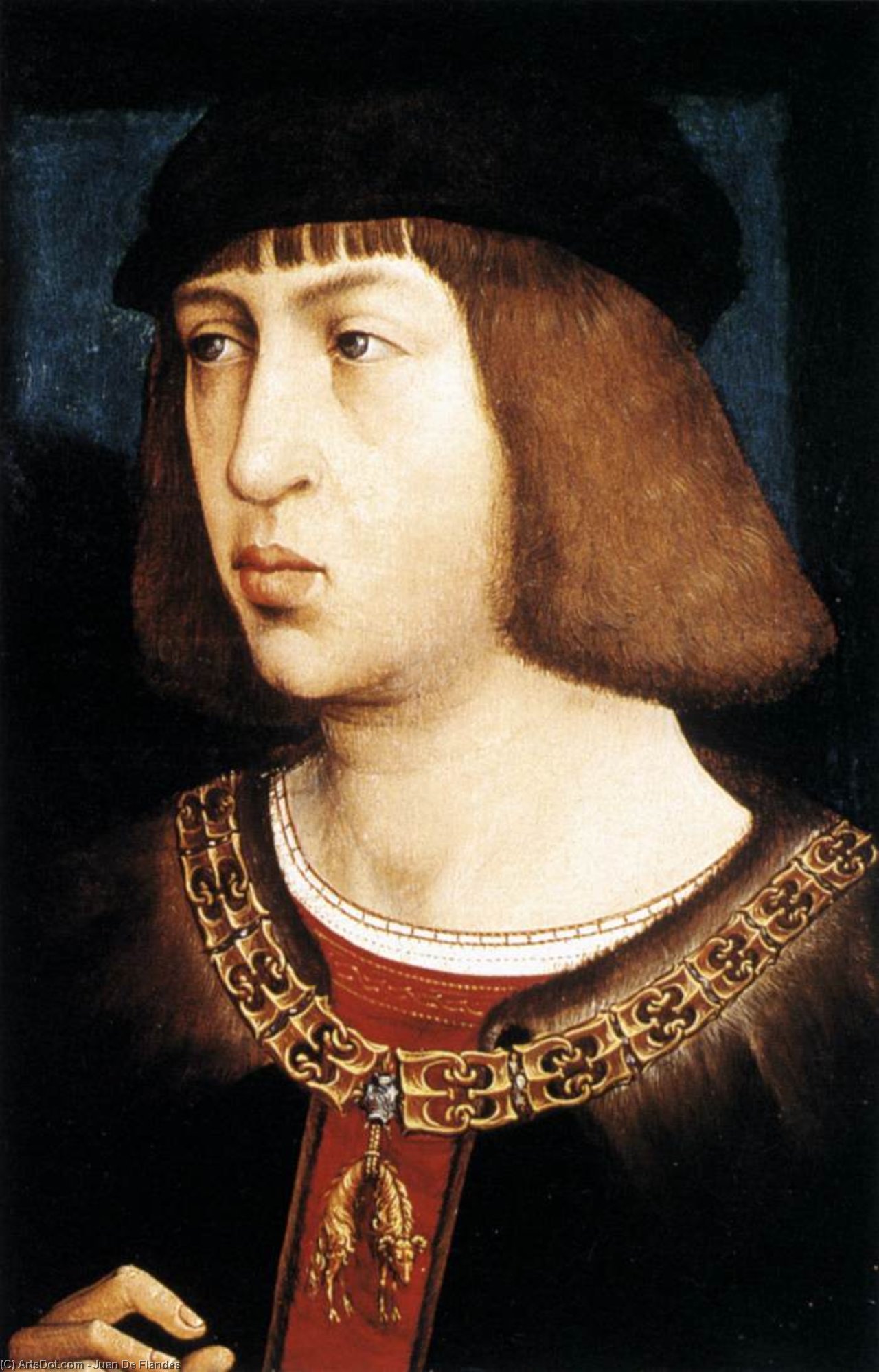 Wikioo.org - The Encyclopedia of Fine Arts - Painting, Artwork by Juan De Flandes - Portrait of Philip the Handsome