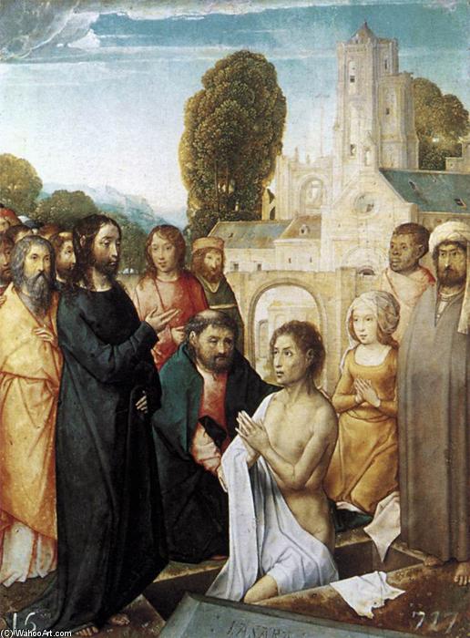 Wikoo.org - موسوعة الفنون الجميلة - اللوحة، العمل الفني Juan De Flandes - Resurrection of Lazarus