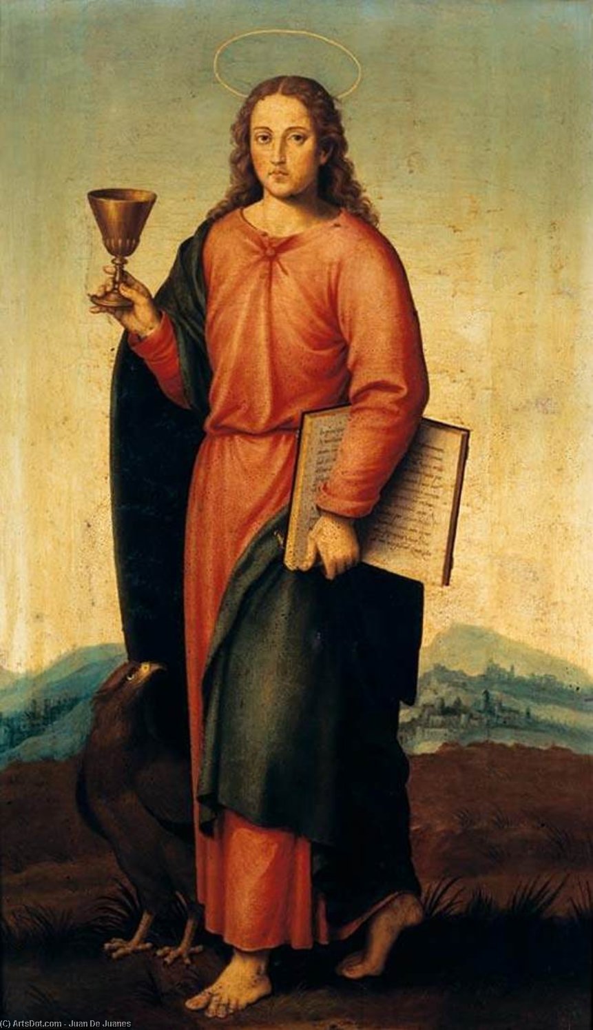 WikiOO.org - Enciklopedija likovnih umjetnosti - Slikarstvo, umjetnička djela Juan De Juanes - St John the Evangelist