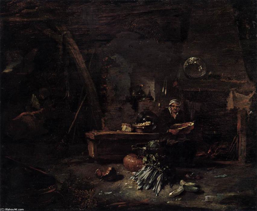 Wikioo.org - The Encyclopedia of Fine Arts - Painting, Artwork by Willem Kalf - Interior of a Kitchen