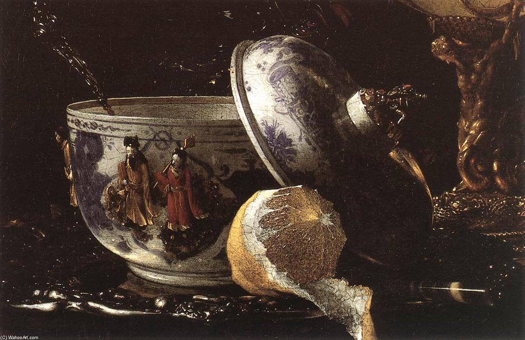 Wikioo.org - The Encyclopedia of Fine Arts - Painting, Artwork by Willem Kalf - Still-Life with a Nautilus Cup (detail)
