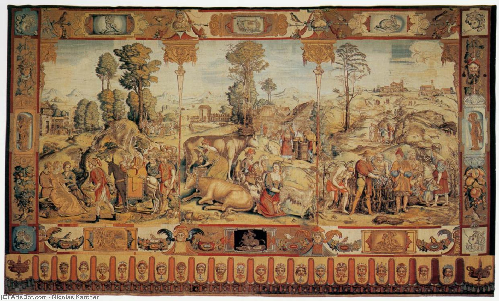 Wikioo.org – L'Enciclopedia delle Belle Arti - Pittura, Opere di Nicolas Karcher - dopodomani Mesi  di  dopodomani  anno  può  aprile  camminare