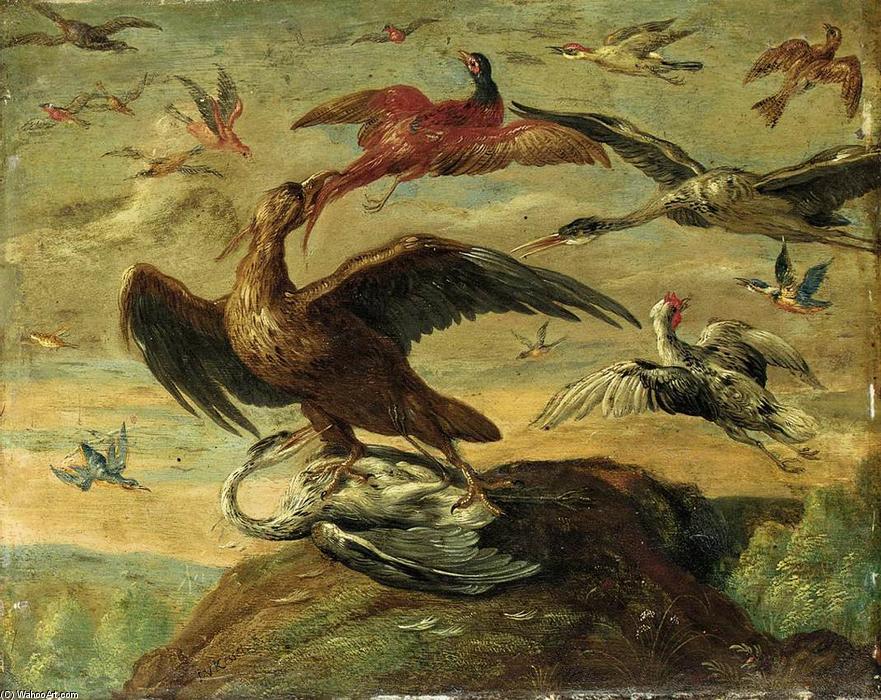 Wikioo.org – La Enciclopedia de las Bellas Artes - Pintura, Obras de arte de Jan Van Kessel - pájaros