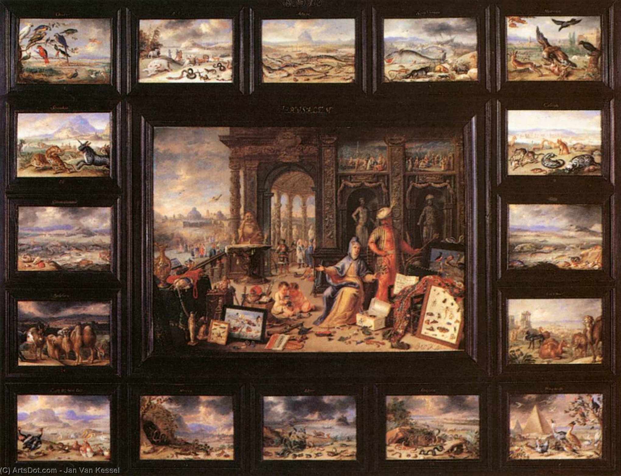 Wikioo.org - The Encyclopedia of Fine Arts - Painting, Artwork by Jan Van Kessel - The Continent of Asia