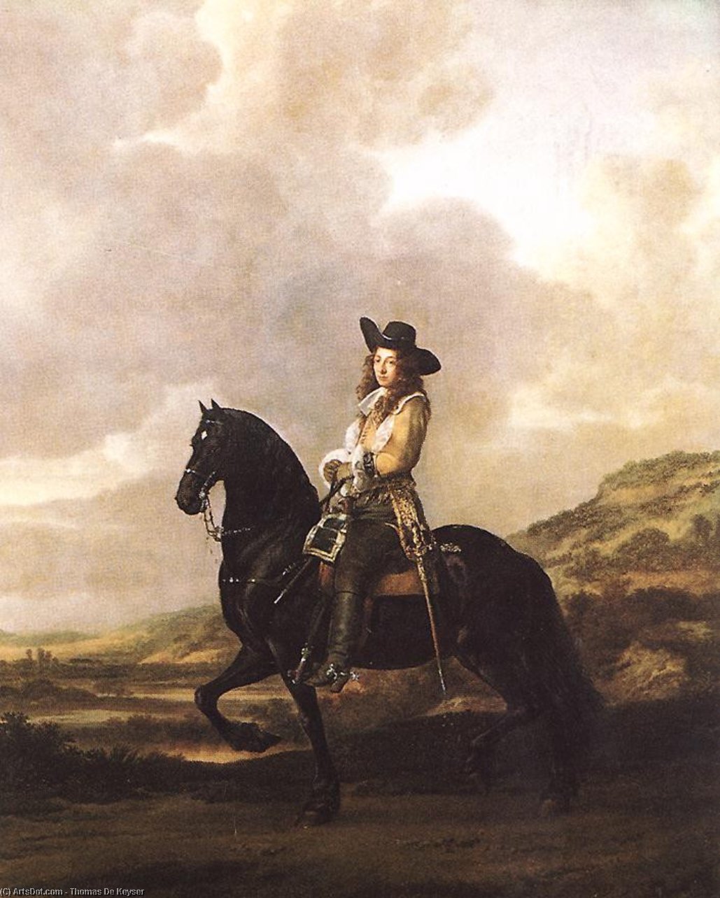 WikiOO.org - Encyclopedia of Fine Arts - Maleri, Artwork Thomas De Keyser - Equestrian Portrait of Pieter Schout