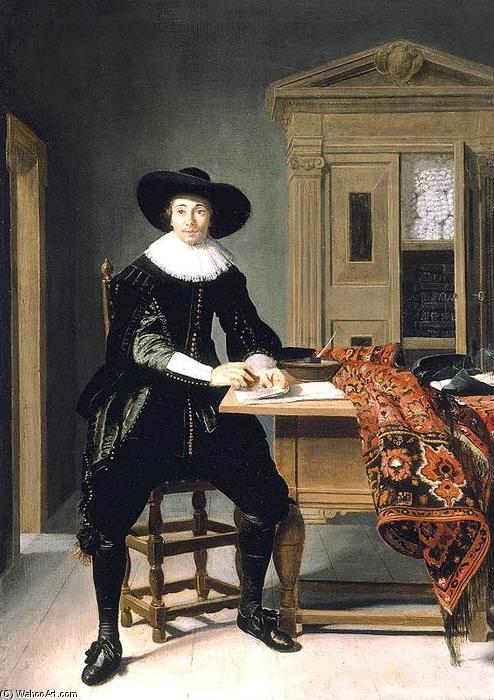 Wikioo.org – L'Encyclopédie des Beaux Arts - Peinture, Oeuvre de Thomas De Keyser - Portrait d un gentilhomme