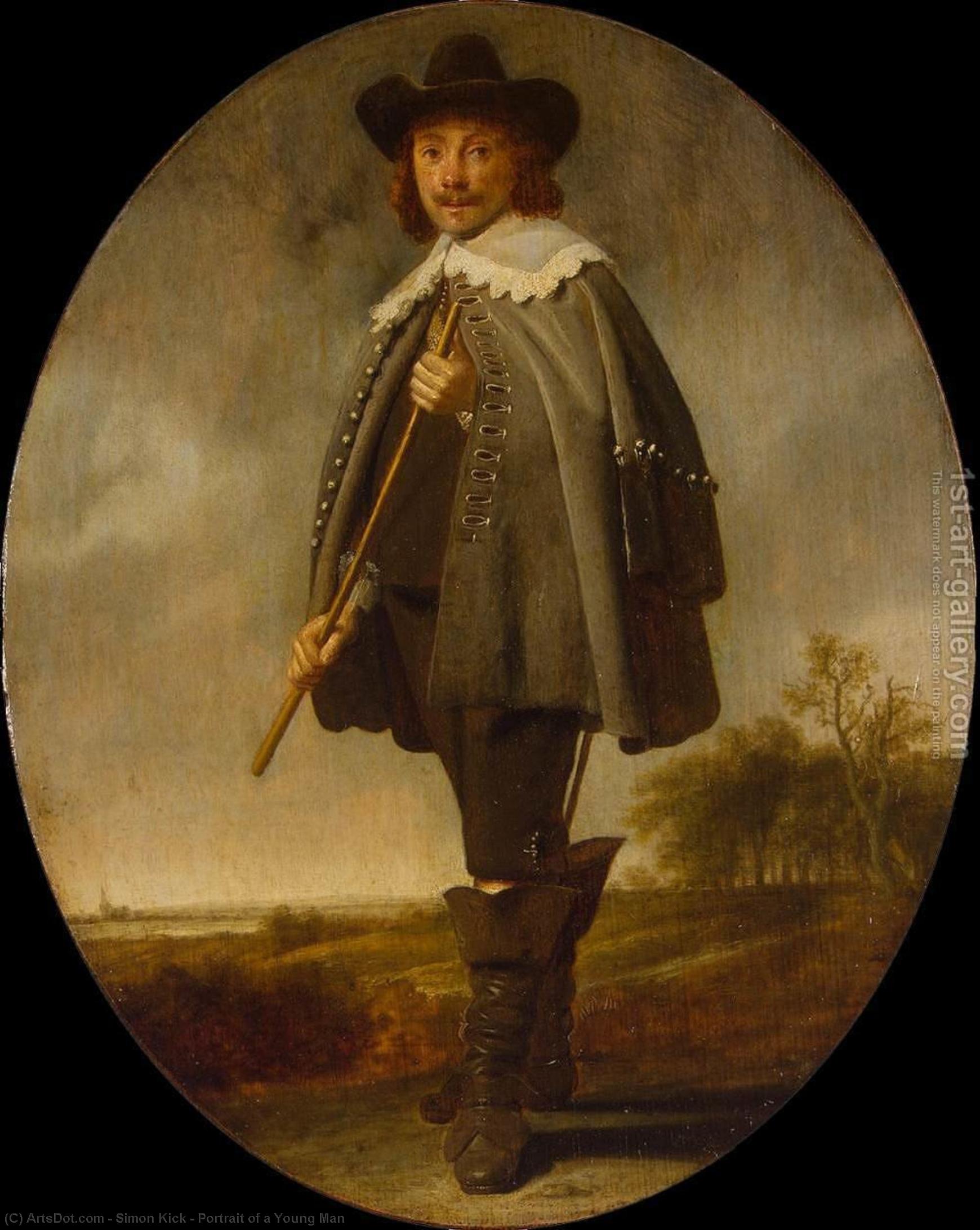 WikiOO.org - Enciclopedia of Fine Arts - Pictura, lucrări de artă Simon Kick - Portrait of a Young Man