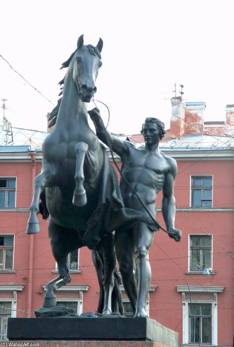 WikiOO.org - Encyclopedia of Fine Arts - Maleri, Artwork Pyotr Karlovich Klodt - Horse Tamer
