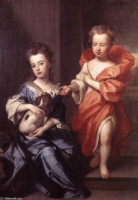 Wikioo.org - The Encyclopedia of Fine Arts - Painting, Artwork by Godfrey Kneller - Edward and Lady Mary Howard