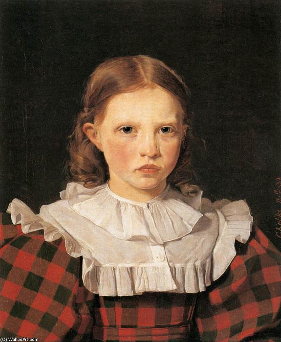 WikiOO.org - 百科事典 - 絵画、アートワーク Christen Købke - AdolphineKøbke、アーティストの妹の肖像