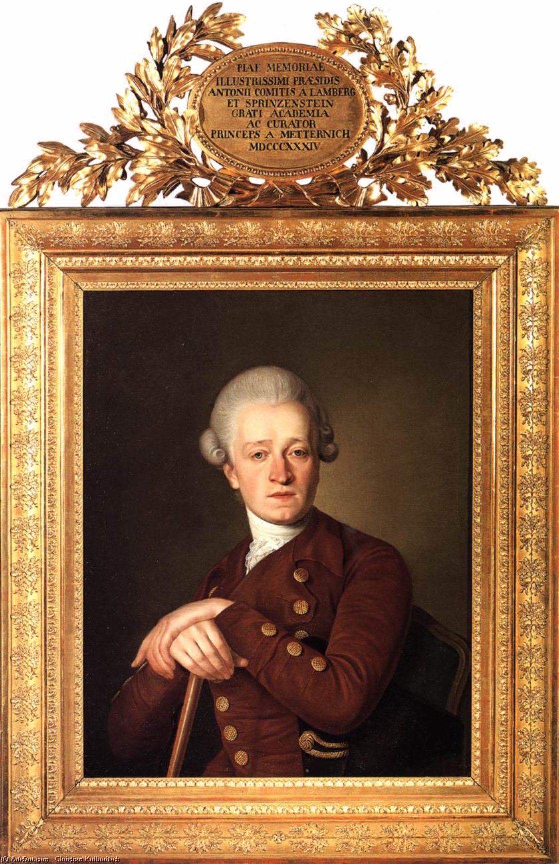 WikiOO.org - אנציקלופדיה לאמנויות יפות - ציור, יצירות אמנות Christian Kollonitsch - Portrait of Anton Franz de Paula, Count Lamberg-Sprinzenstein