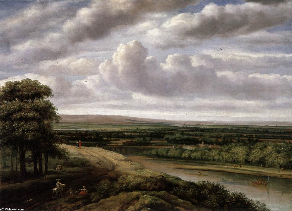Wikioo.org - The Encyclopedia of Fine Arts - Painting, Artwork by Philips De Koninck - An Extensive Wooded Landscape