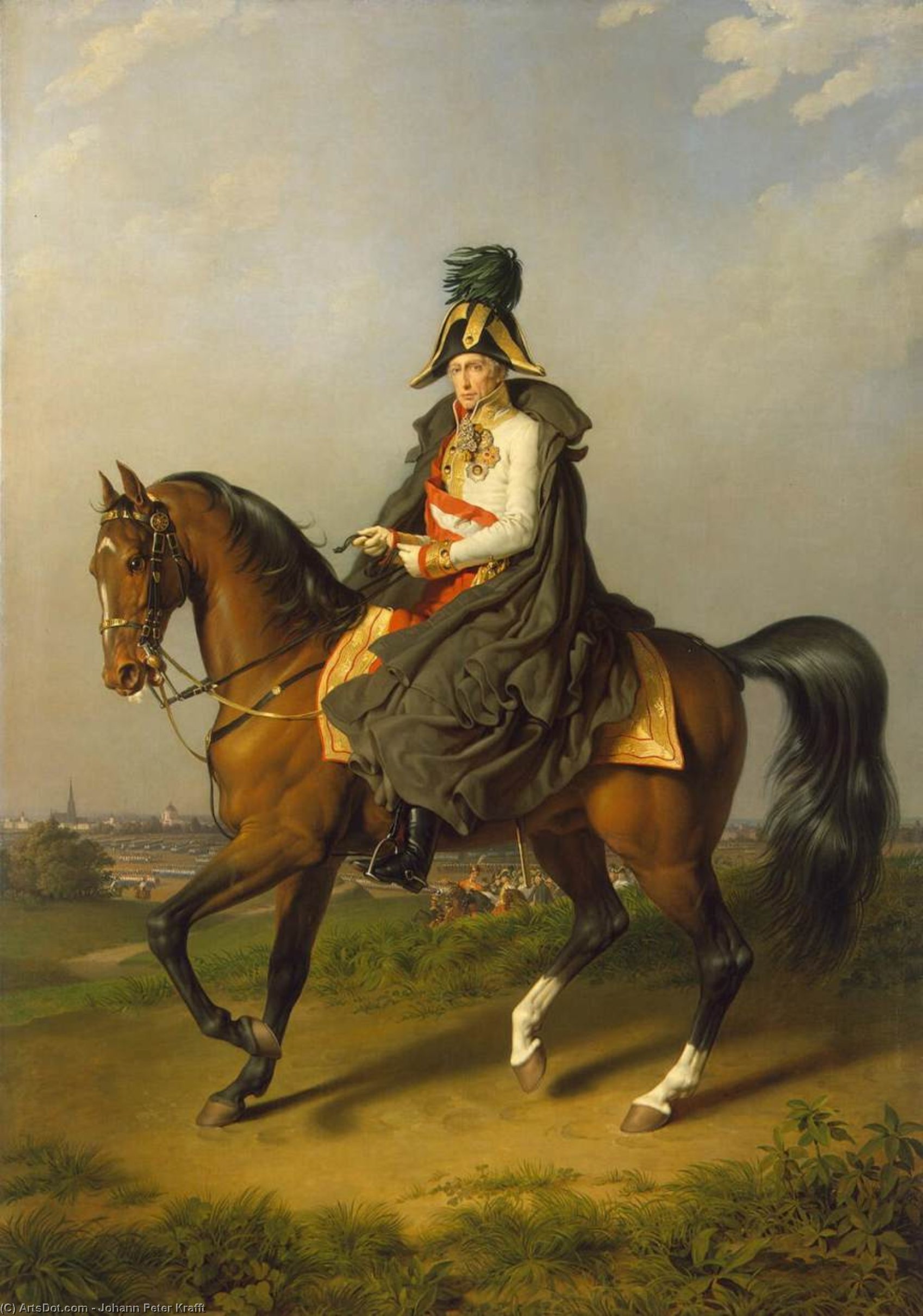 Wikioo.org – L'Enciclopedia delle Belle Arti - Pittura, Opere di Johann Peter Krafft - Equestre Ritratto Franz Io