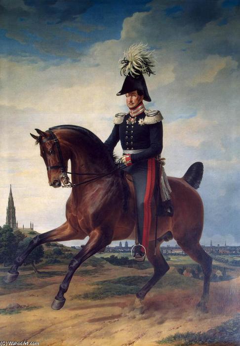 Wikioo.org - The Encyclopedia of Fine Arts - Painting, Artwork by Franz Krüger - Equestrian Portrait of Frederick William III