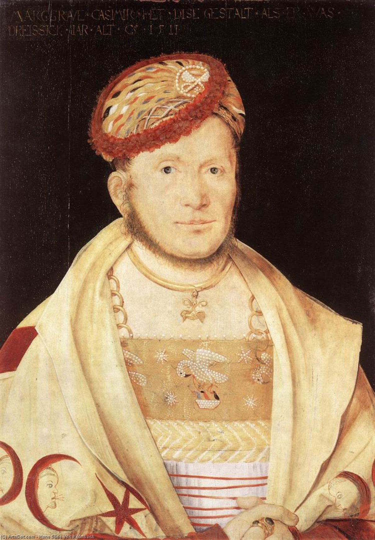 WikiOO.org - 백과 사전 - 회화, 삽화 Hans Süss Von Kulmbach - Portrait of the Margrave Casimir of Brandenburg