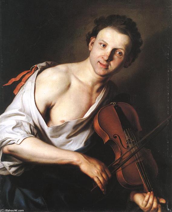 Wikioo.org - The Encyclopedia of Fine Arts - Painting, Artwork by Jan Kupecky - Young Man with a Violin