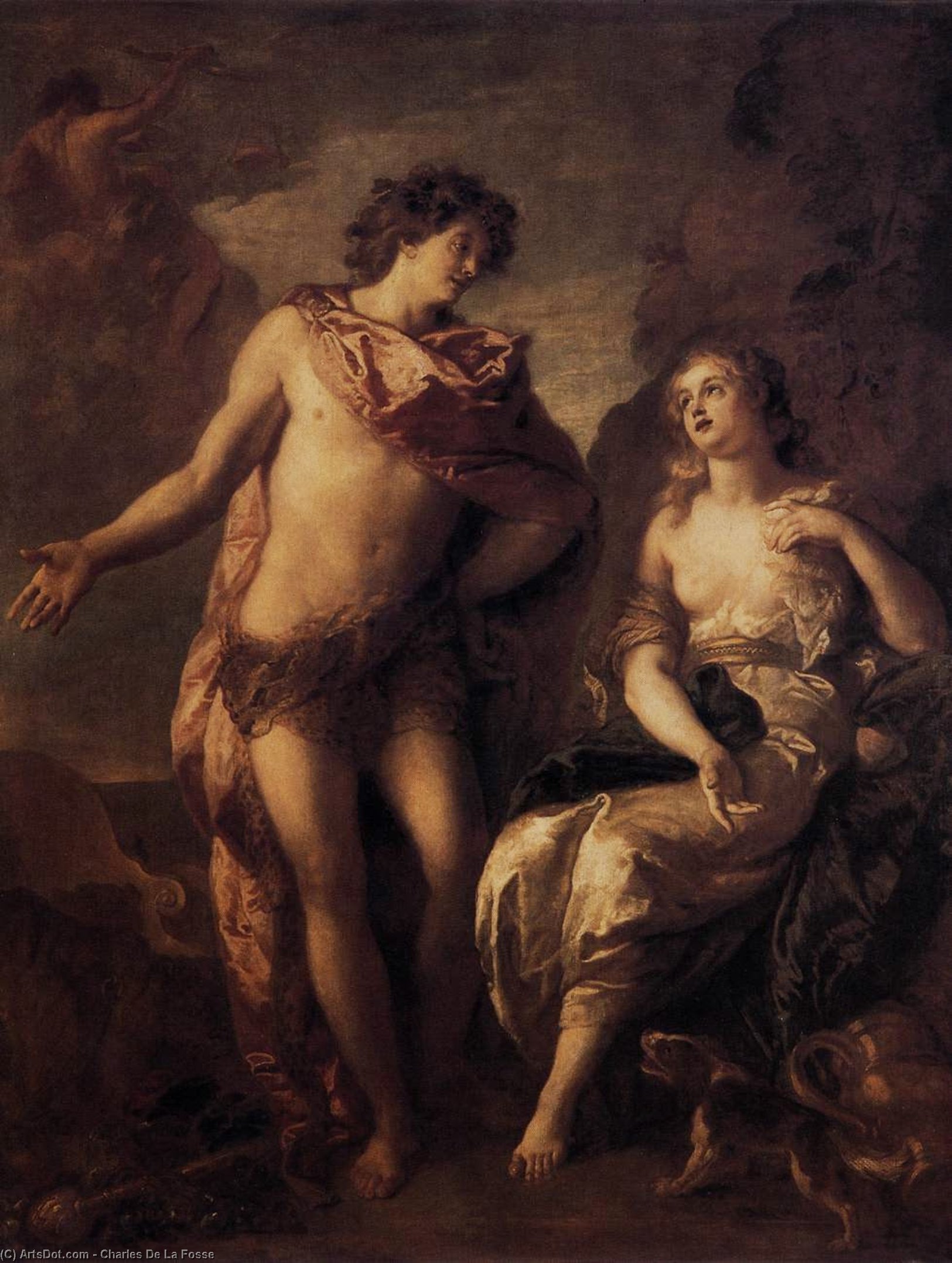 WikiOO.org - Enciklopedija dailės - Tapyba, meno kuriniai Charles De La Fosse - Bacchus and Ariadne
