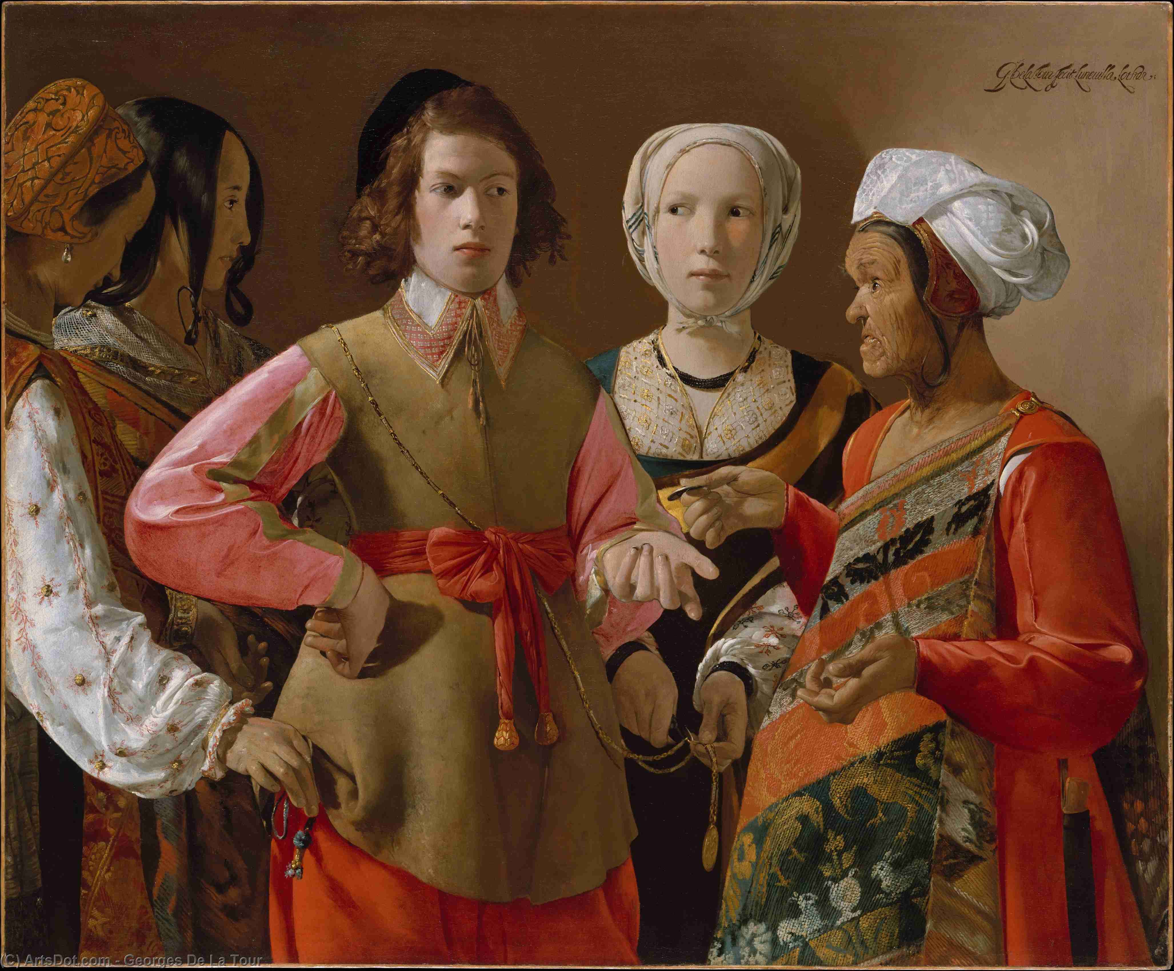 Wikioo.org - The Encyclopedia of Fine Arts - Painting, Artwork by Georges De La Tour - Fortune Teller
