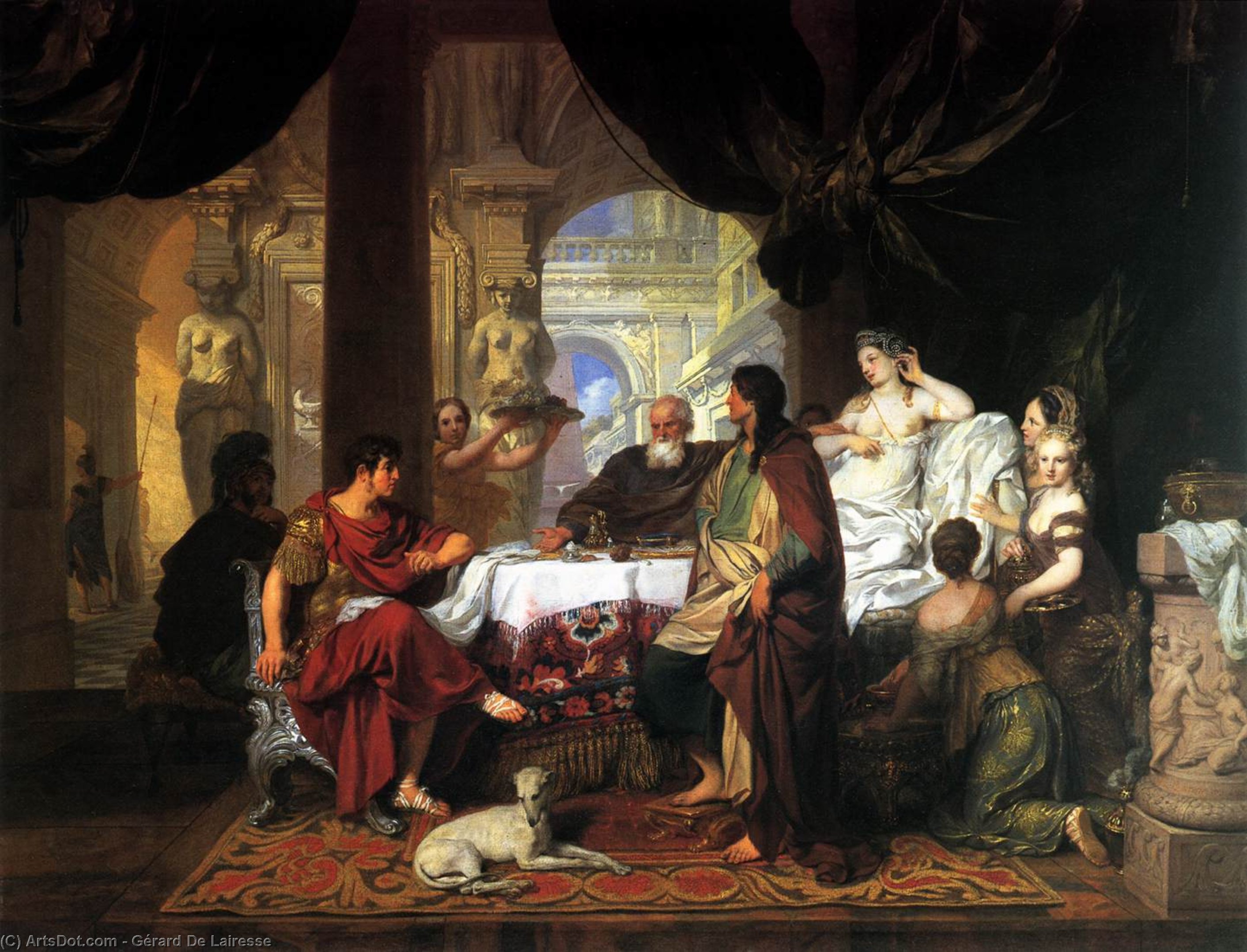 Wikioo.org - The Encyclopedia of Fine Arts - Painting, Artwork by Gérard De Lairesse - Cleopatra's Banquet