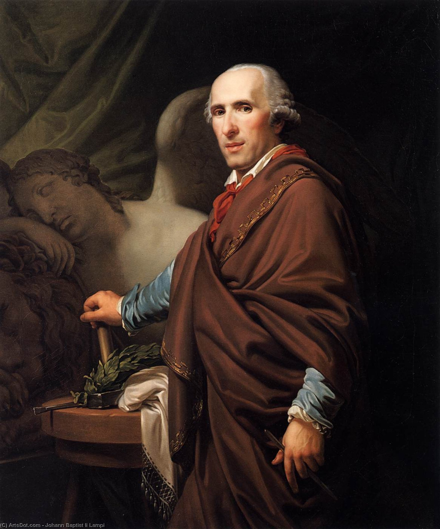 Wikioo.org - The Encyclopedia of Fine Arts - Painting, Artwork by Johann Baptist Ii Lampi - Portrait of Antonio Canova