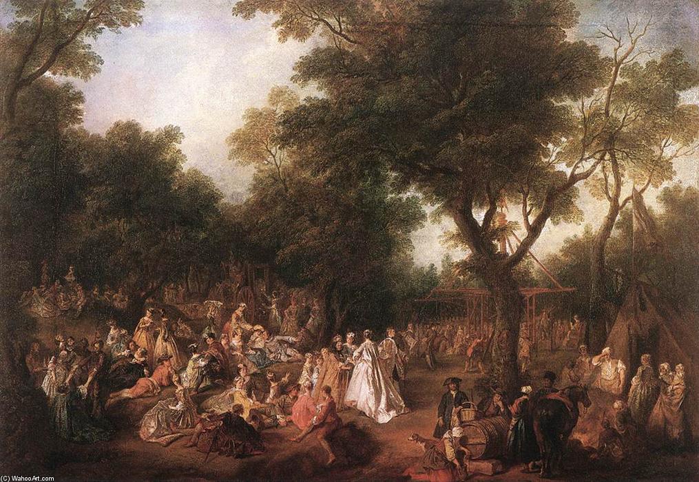 Wikioo.org - The Encyclopedia of Fine Arts - Painting, Artwork by Nicolas Lancret - Fete in a Wood